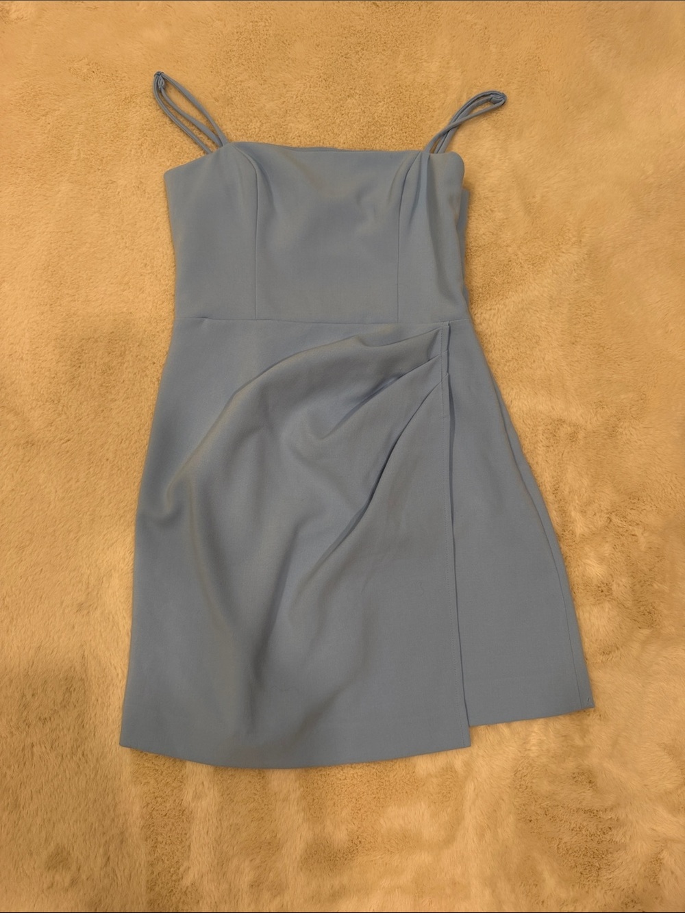 French Connection Dusty Blue Spaghetti-Strap Mini Dress